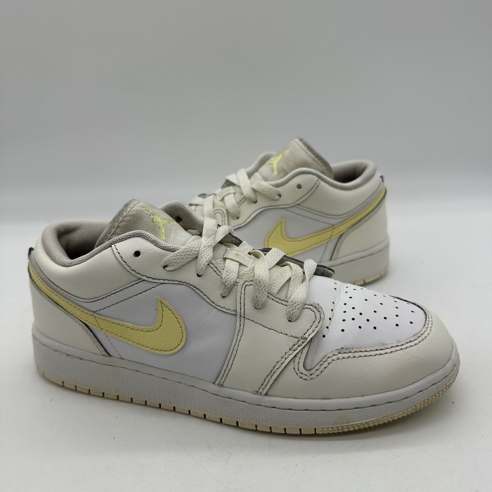 Nike FV8486-181 Kids 6.5Y Shoes Sail Light Laser Air Jordan 1 Low GS Sneakers